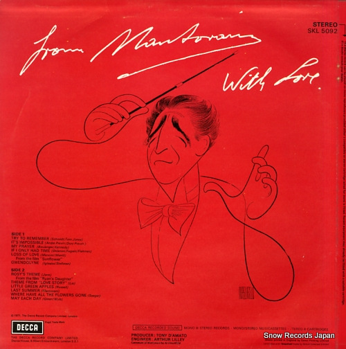 MANTOVANI from mantovani with love SKL5092