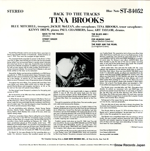 BROOKS, TINA back to the tracks BST84052