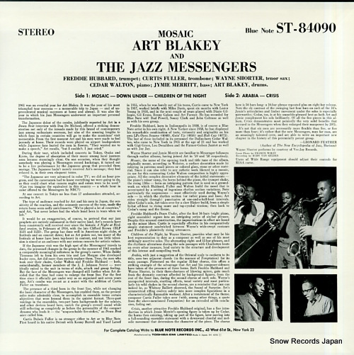 BLAKEY, ART, AND THE JAZZ MESSENGERS mosaic BN4090