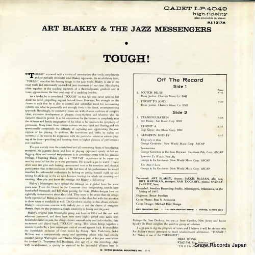 BLAKEY, ART, AND THE JAZZ MESSENGERS tough MJ-1017M