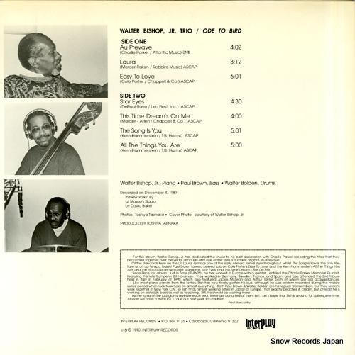 BISHOP, WALTER, JR. ode to bird IP-9001LP