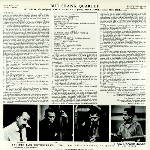SHANK, BUD the bud shank quartet PJ-1215