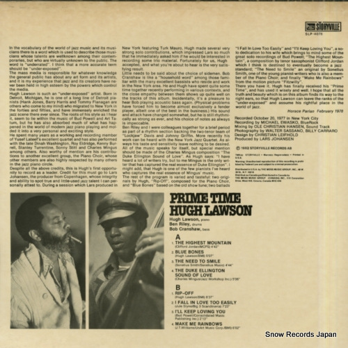 LAWSON, HUGH prime time SLP.4078