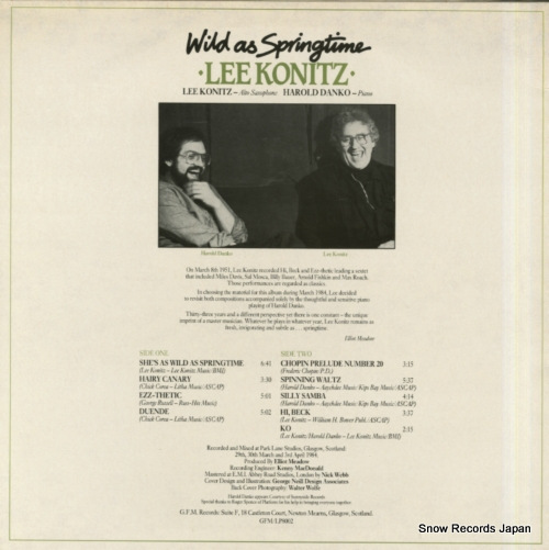 KONITZ, LEE wild as springtime G.F.M.LP8002