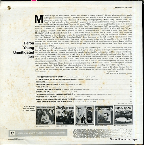 YOUNG, FARON unmitigated gall SR61110