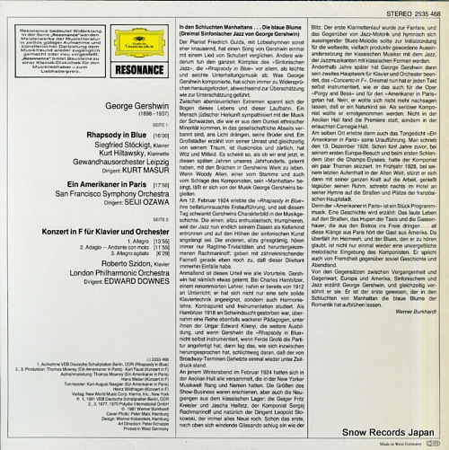 V/A gershwin; rhapsody in blue 2535468 - back cover