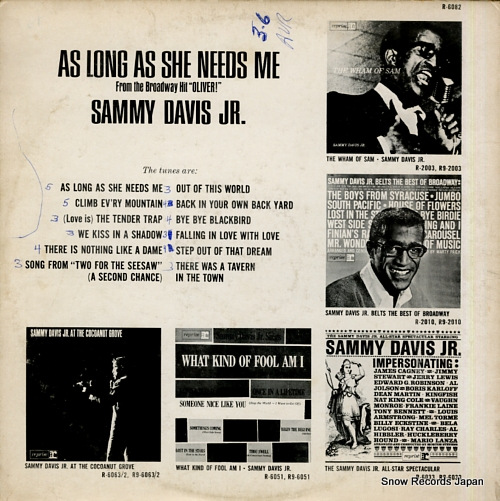 DAVIS, SAMMY, JR. as long as she needs me R-6082
