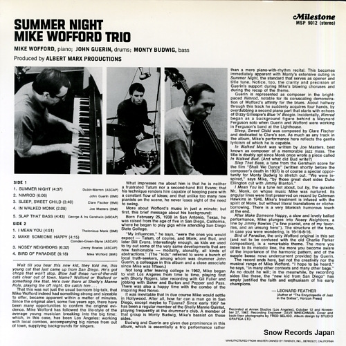 WOFFORD, MIKE summer night MSP-9012
