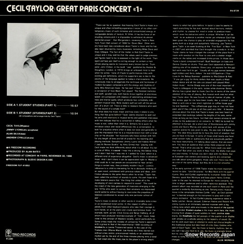 TAYLOR, CECIL great paris concert 1 PA-9739