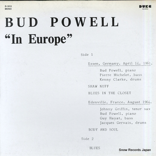 POWELL, BUD in europe D-1012