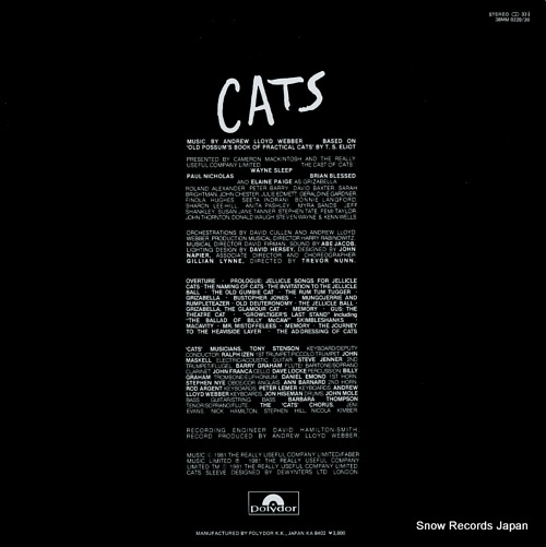 WEBBER, ANDREW LLOYD cats 38MM0329
