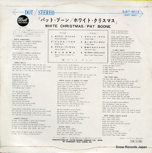BOONE, PAT white christmas SJET-6013