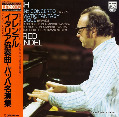 BRENDEL, ALFRED bach; italian concerto bwv971 20PC-2033
