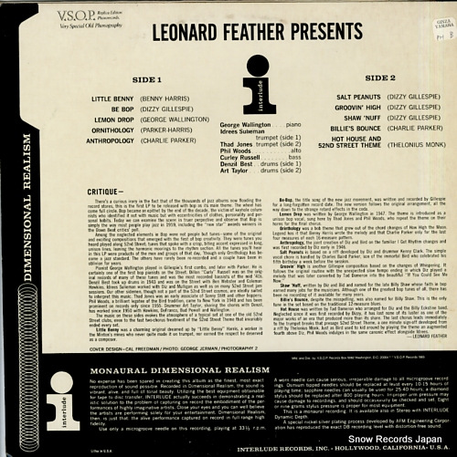 FEATHER, LEONARD leonard feather presents 52nd st VSOP12