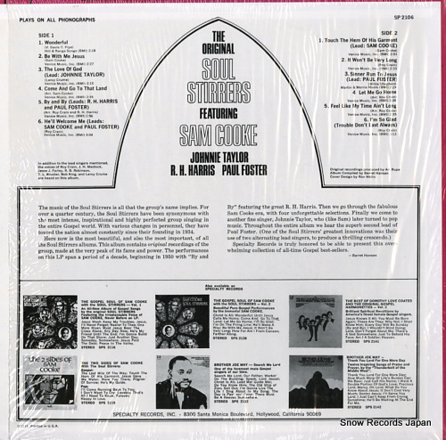 SOUL STIRRERS, THE the soul stirrers featuring sam cooke SP2106