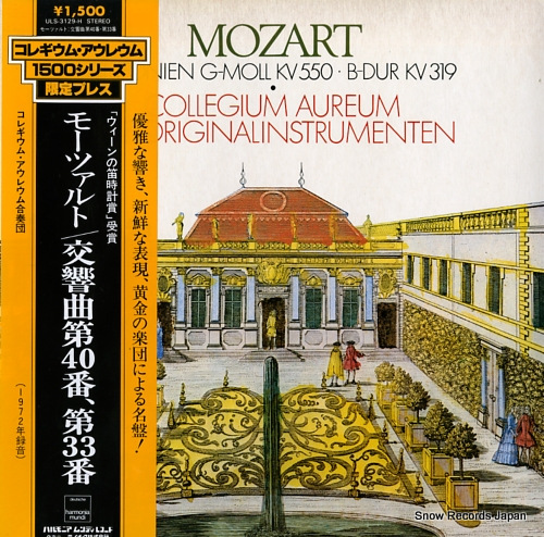 COLLEGIUM AUREUM mozart; sinfonien g-moll kv550 / b-dur kv319 ULS-3129-H