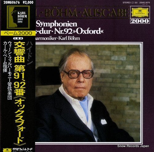 BOHM, KARL ausgabe haydn; symphonien nr.91, 92 