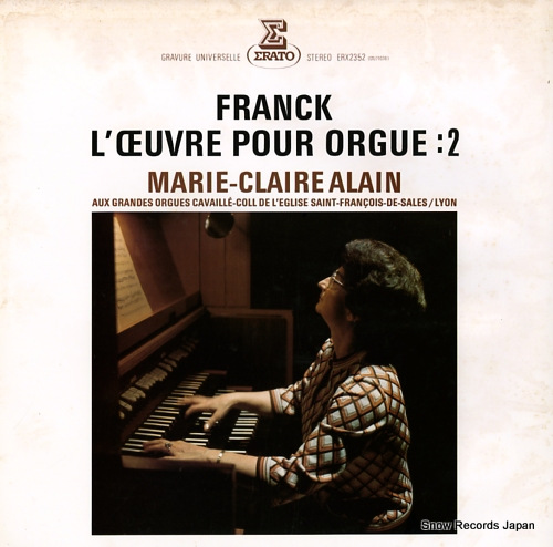 ALAIN, MARIE-CLAIRE franck; l'ceuvre pour orgue 2 ERX-2352