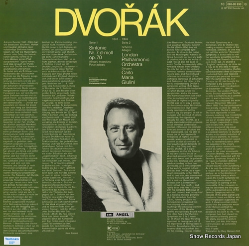 GIULINI, CARLO MARIA dvorak; sinfonie nr.7 d-moll 1C063-02830Q