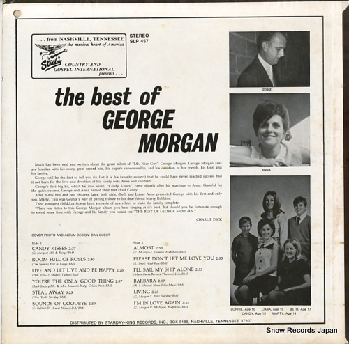 MORGAN, GEORGE the best of george morgan SLP457