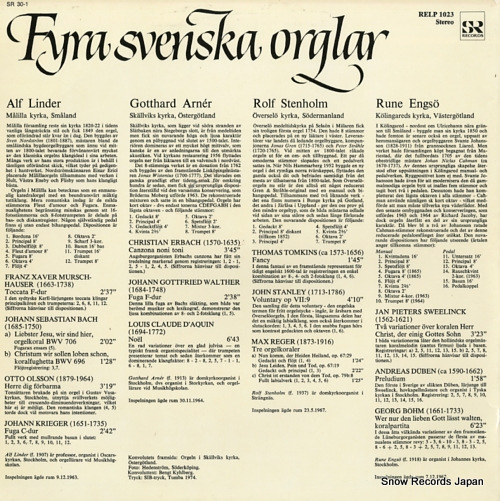 V/A fyra svenska orglar RELP1023