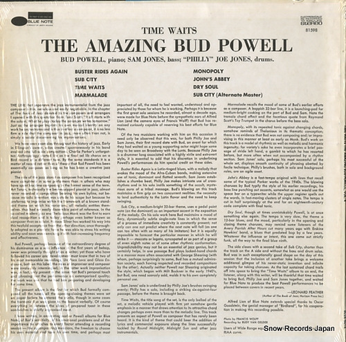 POWELL, BUD time waits the amazing BST81598