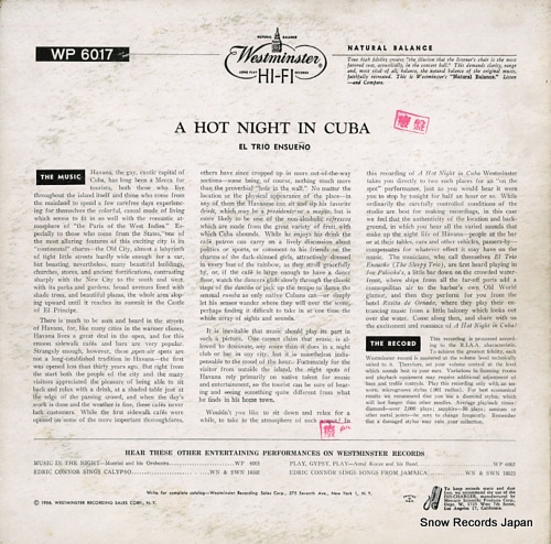 EL TRIO ENSUENO a hot night in cuba WP6017