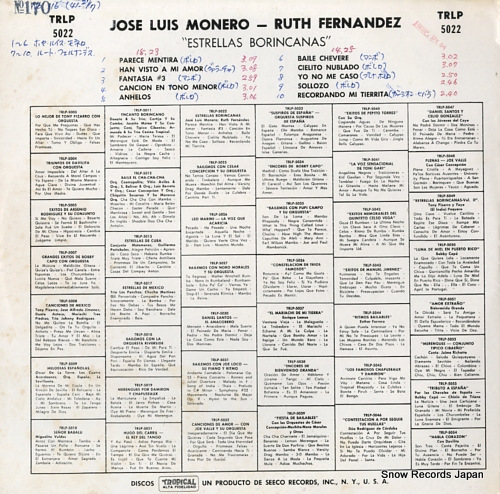 MONERO, JOSE LUIS estrellas borincanas TRLP5022