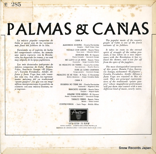 CONJUNTO PALMAS Y CANAS palmas y canas LPA-3210