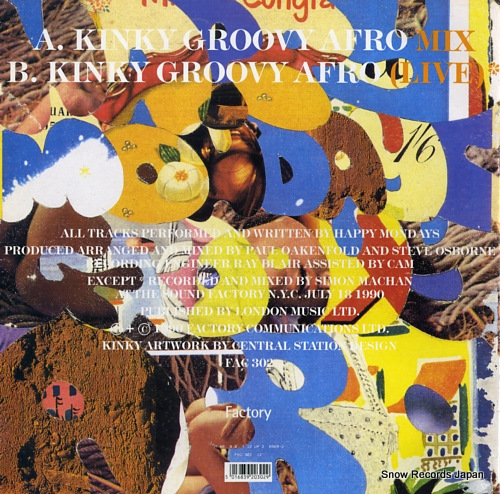 HAPPY MONDAYS kinky groovy afro FAC302