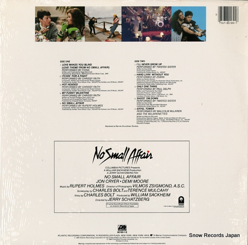 V/A no small affair(original motion picture soundtrack) 80189-1-E