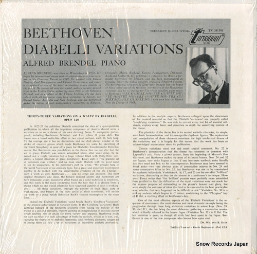 BRENDEL, ALFRED beethoven; diabelli variations TV34139S