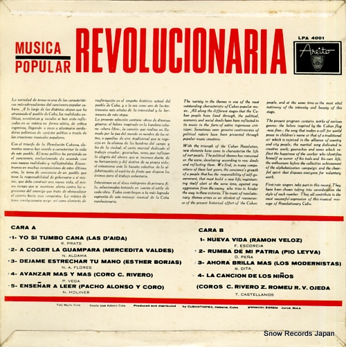 V/A musica popular revolucionaria LPA4001