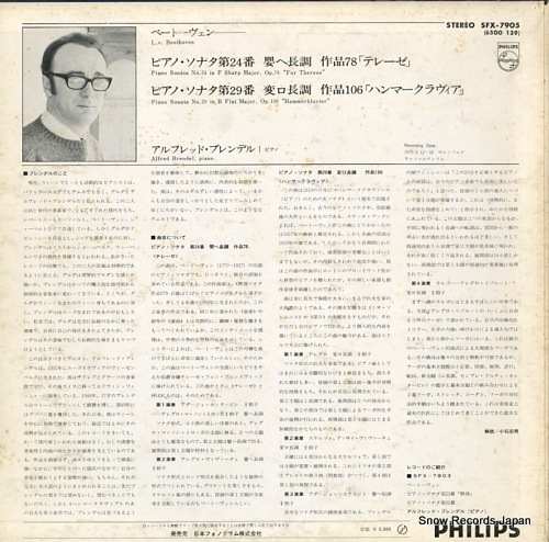 BRENDEL, ALFRED beethoven; piano sonata 