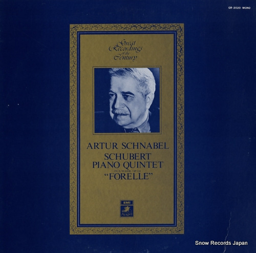 SCHNABEL, ARTUR schubert; piano quintet 