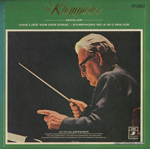 KLEMPERER, OTTO mahler; das lied von der erde EAA-93091B