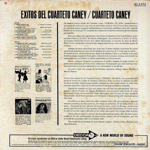 CUARTETO CANEY exitos del cuarteto caney DL4592