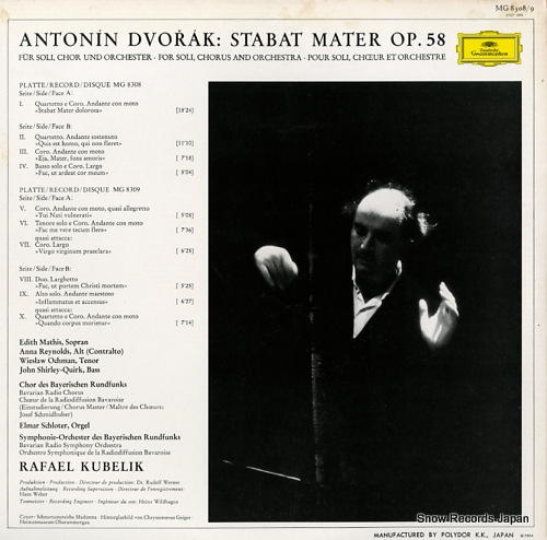 KUBELIK, RAFAEL dvorak; stabat mater MG8308-9