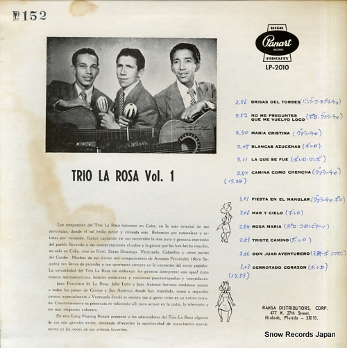 TRIO LA ROSA vol.1 LP-2010