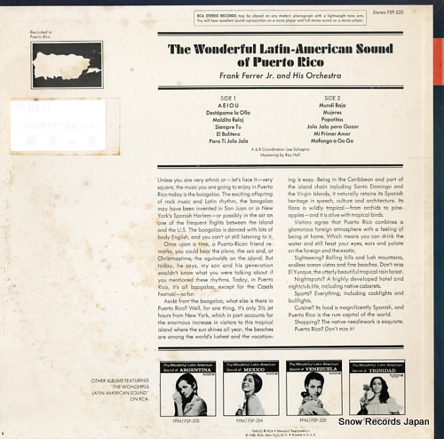 FERRER, FRANK, JR. the wonderful latin-american sound of puerto rico FSP-220
