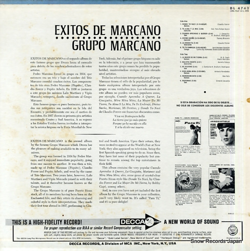 GRUPO MARCANO exitos de marcano DL4742