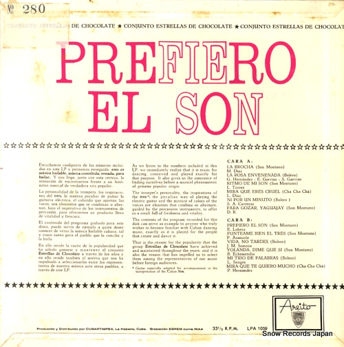 CONJUNTO ESTRELLAS DE CHOCOLATE prefiero el son LPA1059