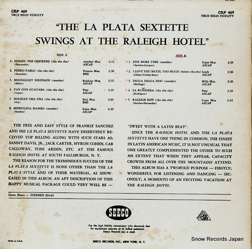 LA PLATA SEXTETTE the la plata sextette swings at the raleigh hotel CELP469