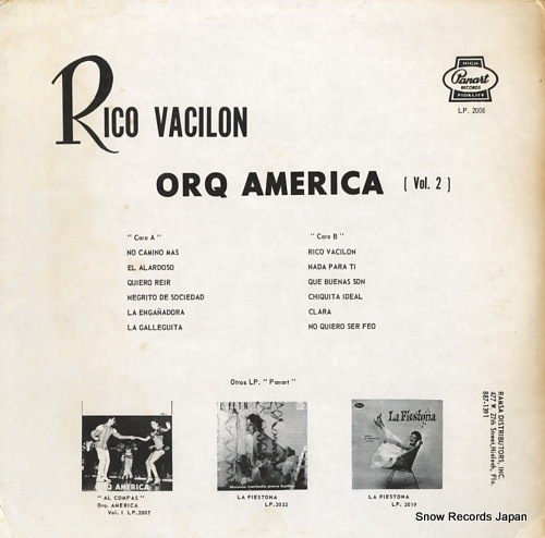 ORQUESTA AMERICA rico vacilon - vol. 2 LP-2008