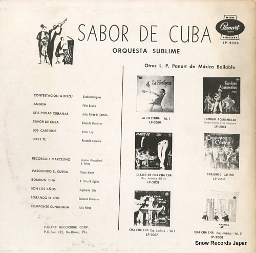 ORQUESTA SUBLIME sabor de cuba LP-2026