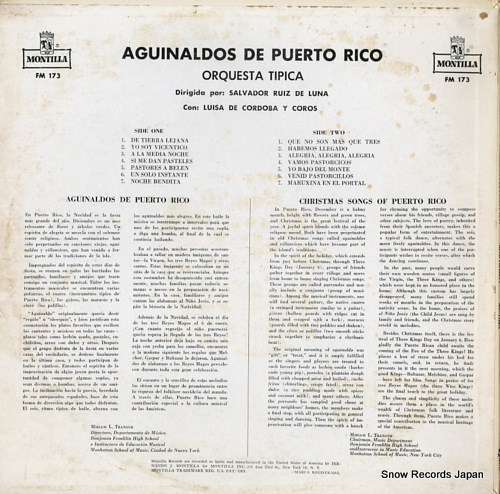 ORQUESTA TIPICA aguinaldos de puerto rico FM173