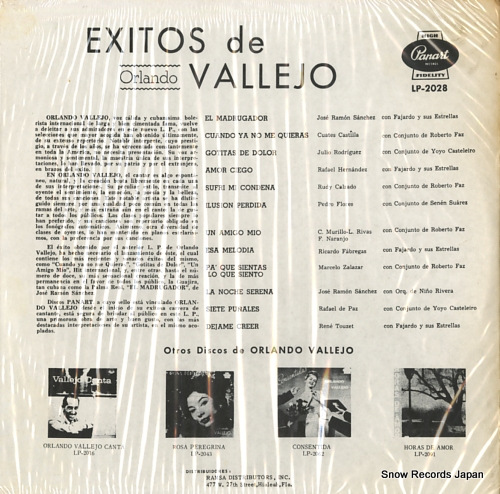 VALLEJO, ORLAND exitos de orlando vallejo LP-2028