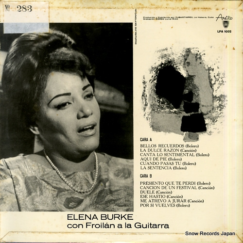 BURKE, ELENA a solas con elena burke LPA1002