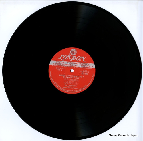 BOSKOVSKY, WILLI divertimento no.7 and no.11 K18C-9219 - disc
