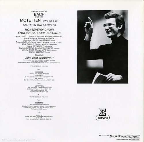 GARDINER, JOHN ELIOT bach; motetten/kantaten REL-7009-10